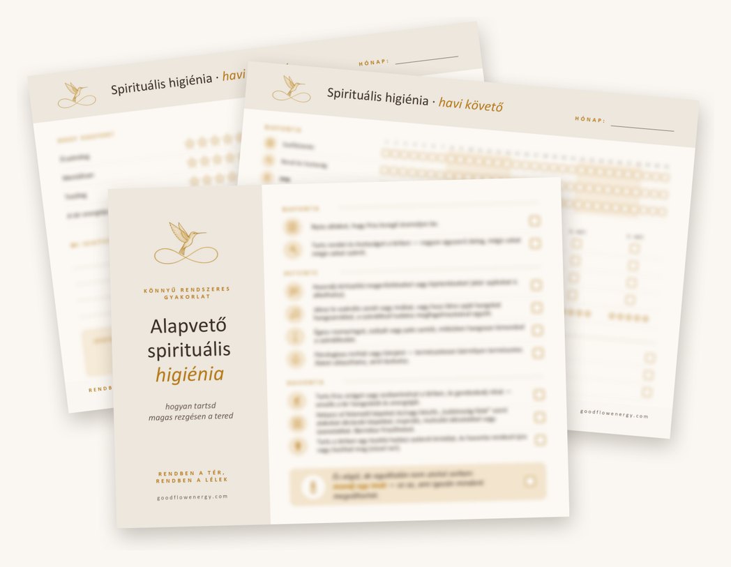 Spirituális higiénia ellenőrzőlista, havi követő és havi reflexió