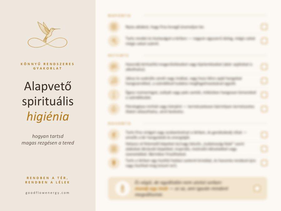 Alapvető spirituális higiénia lista