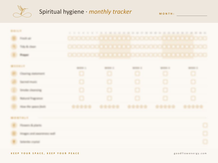 Monthly tracker page